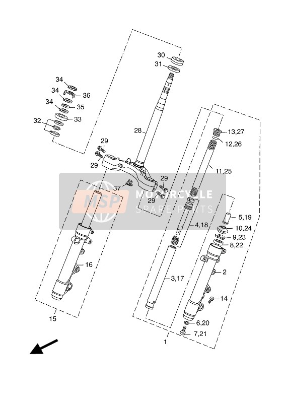 Yamaha YP400RA 2016 Direccion para un 2016 Yamaha YP400RA